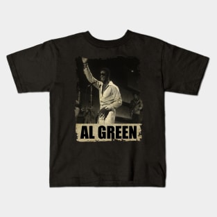 Al Green - RETRO BLACKWHITE Kids T-Shirt